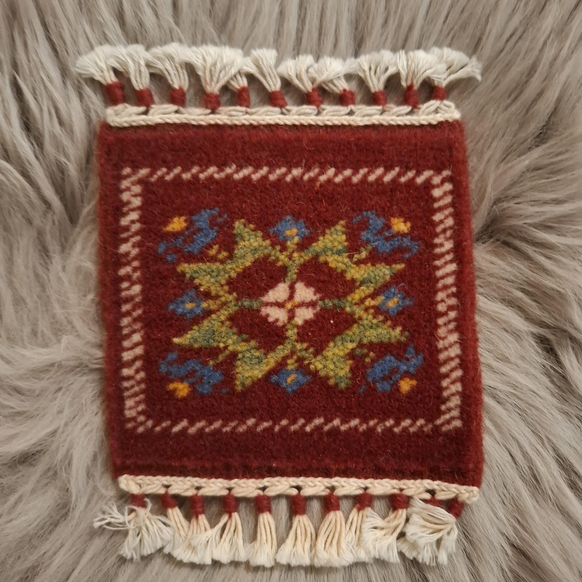 Handmade Real Carpet Mini Rug Coasters for Glasses and cups