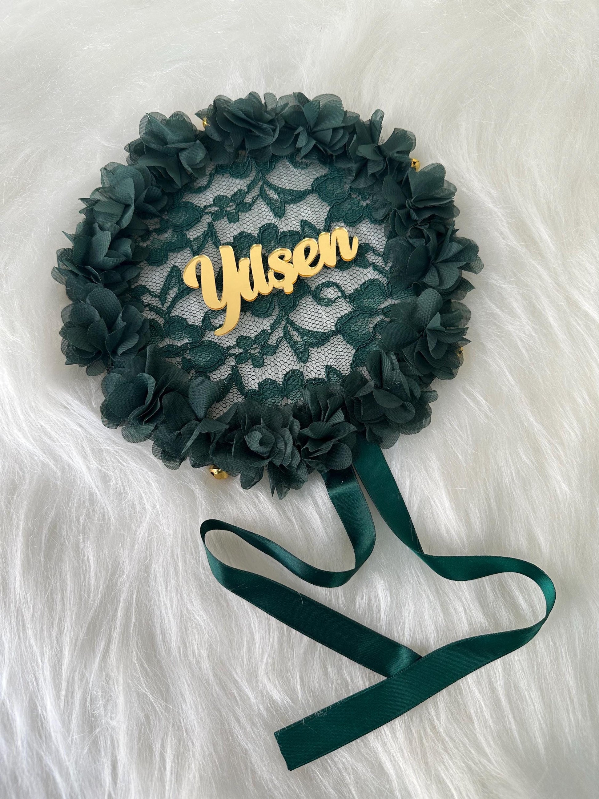 Personalized Feather Henna Tambourines with Name – kına nedime defi henna night favors