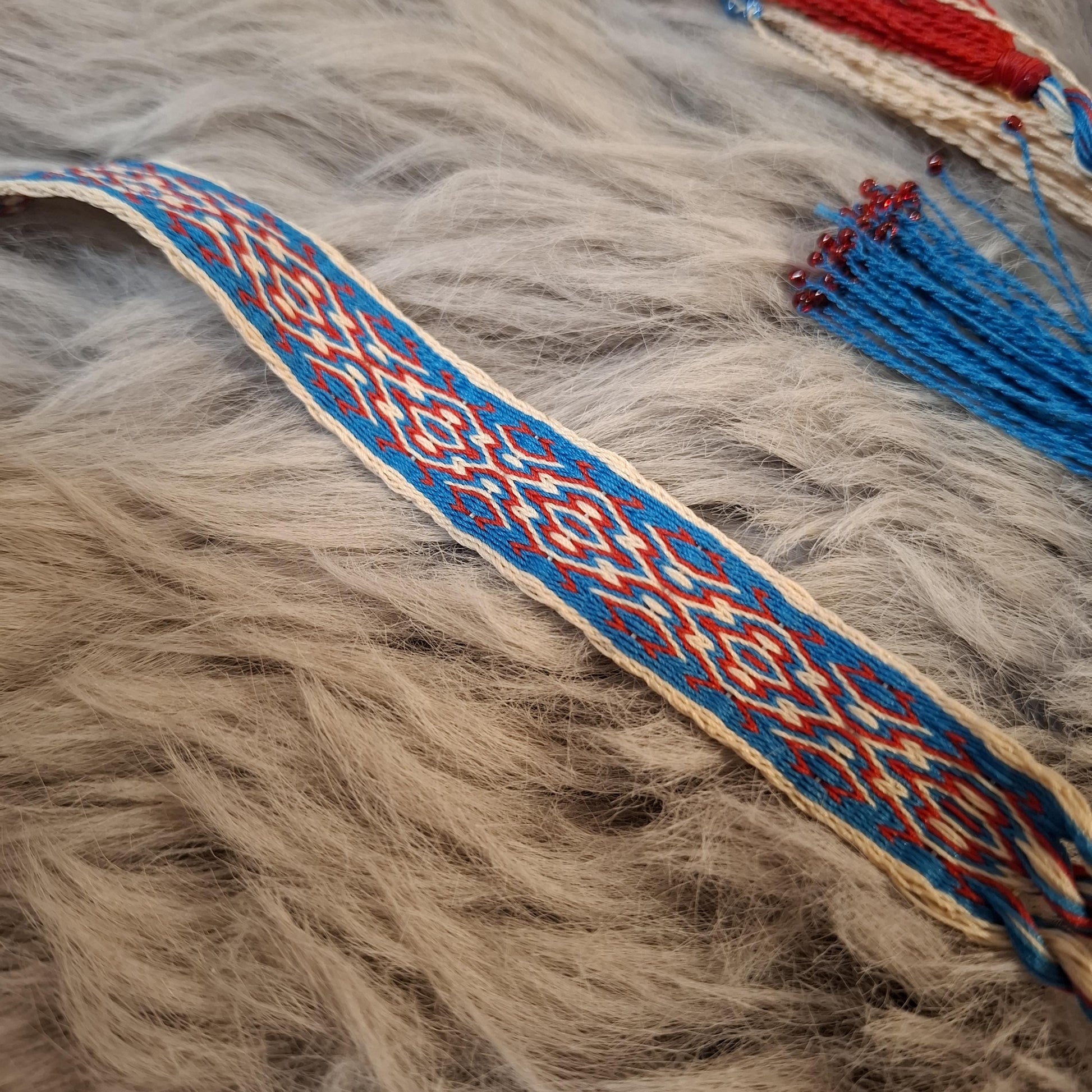 Handwoven Traditional Çarpana (Tablet-Woven) Belt – A Unique Bohemian Accessory