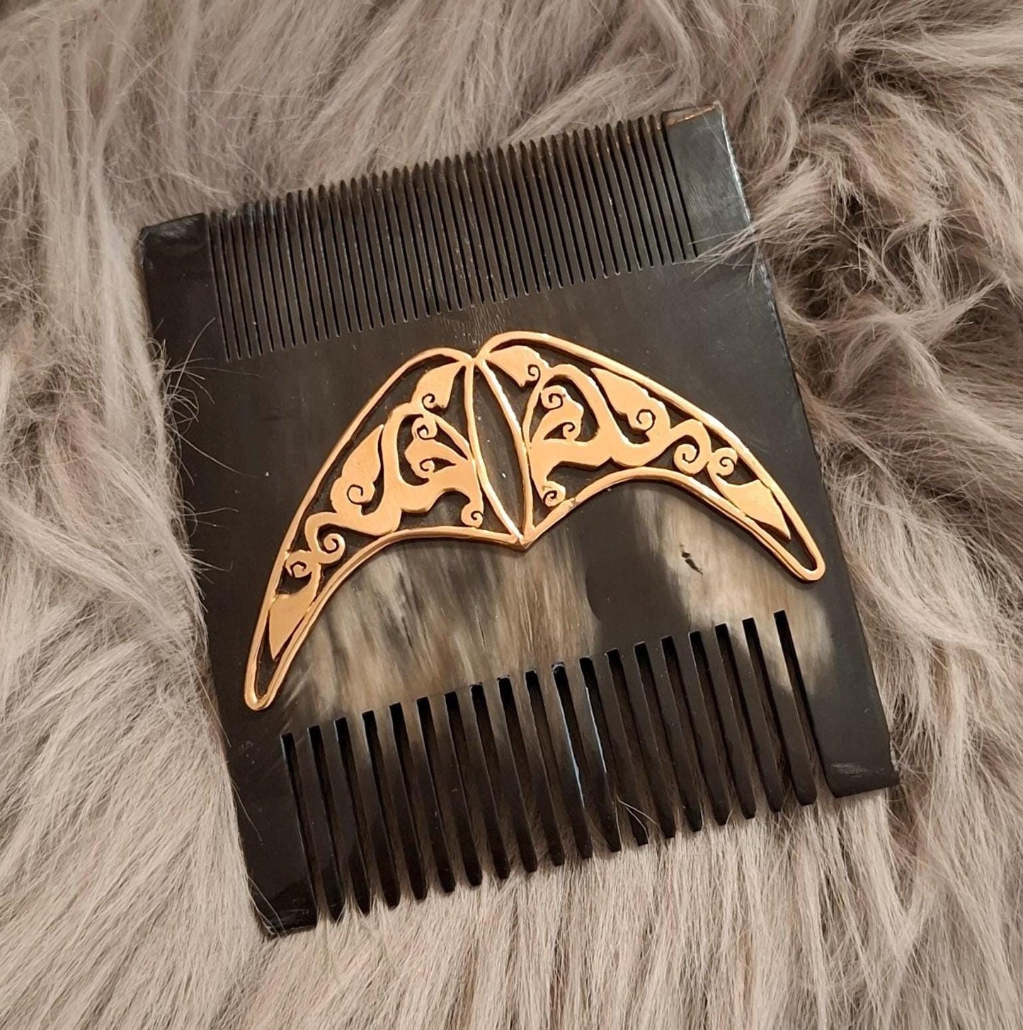 black horn and gold iron affect front