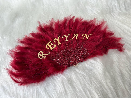 feather fan for henna night bride