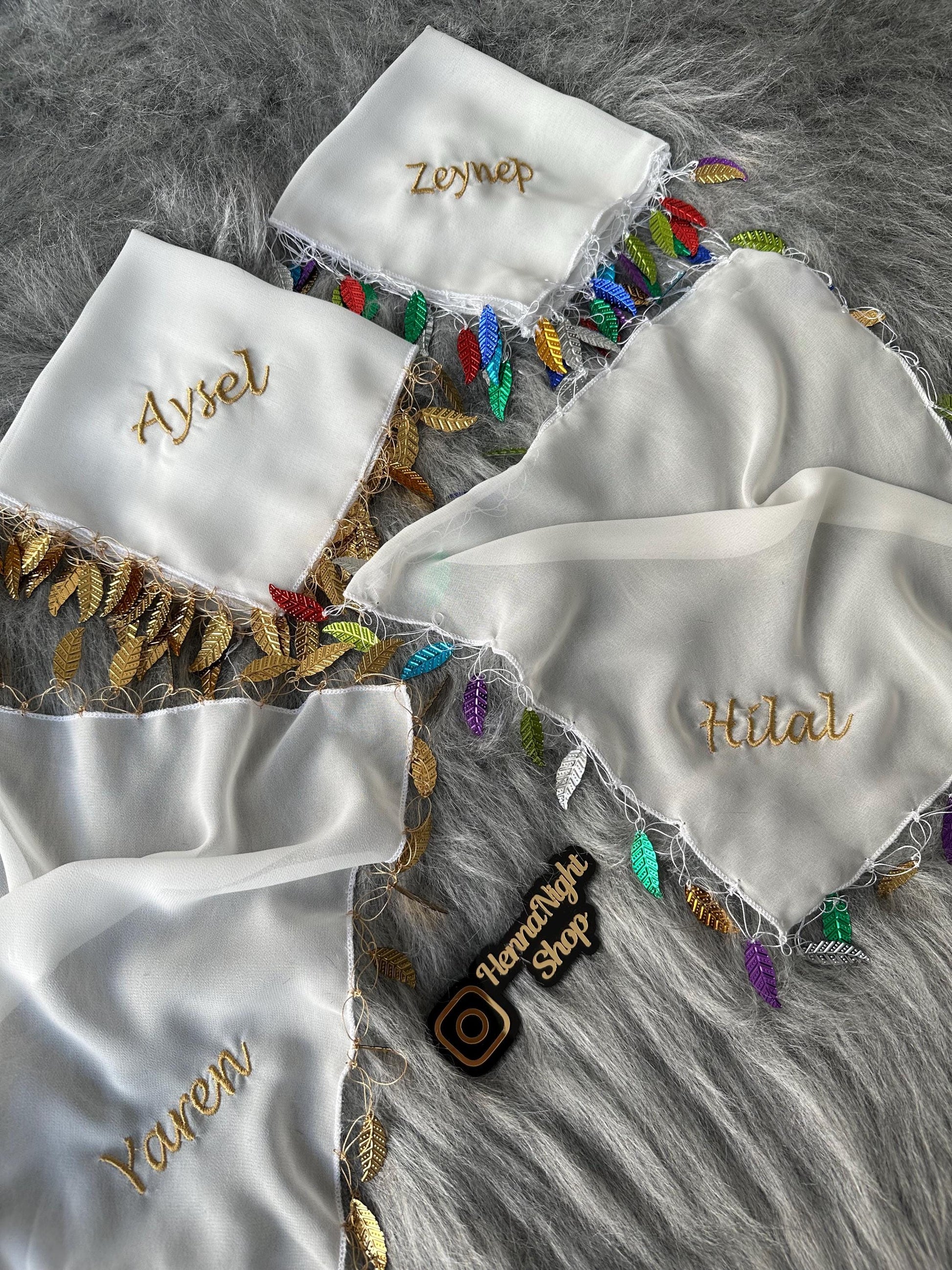 handkerchief with leaves