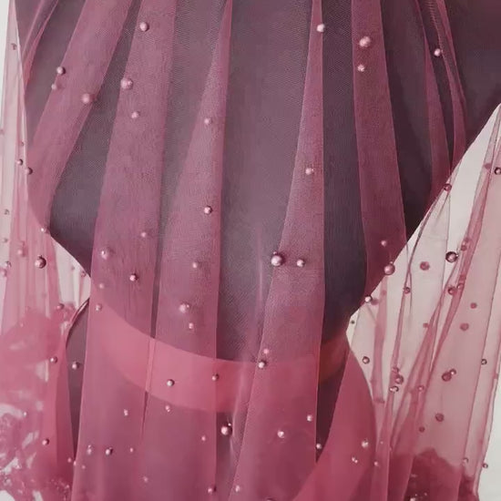 Henna Night Pearl Sequin Veil Gloves, Hand Rose Belt Set  Bridal & kinagecesi