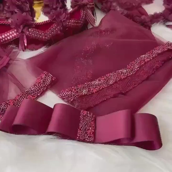 Henna Basket & Tray Set - Traditional Henna Night Decor by HennaNightShop